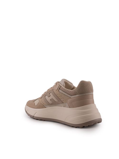 Sneakers Hi-Fi in suede e pelle Beige HOGAN | HXW6690FK70 U4E0ZBI